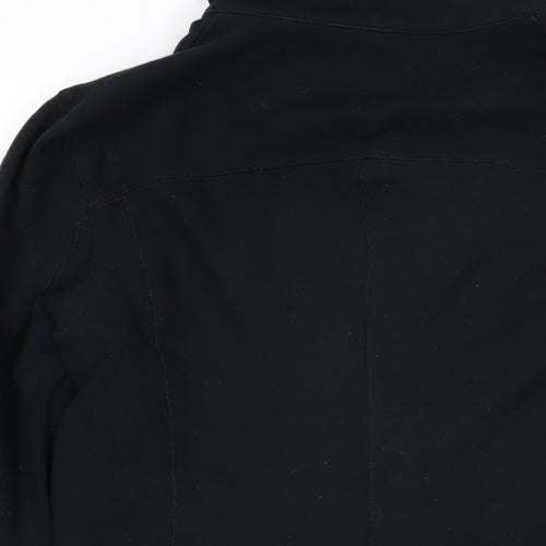 Liz Lange Womens Black Cotton Full Zip Sweatshirt Size L Zip