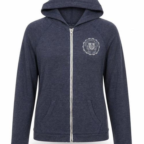 Abercombie&Fitch Womens Blue Polyester Full Zip Hoodie Size L Zip