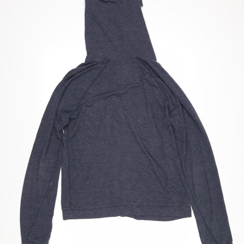 Abercombie&Fitch Womens Blue Polyester Full Zip Hoodie Size L Zip