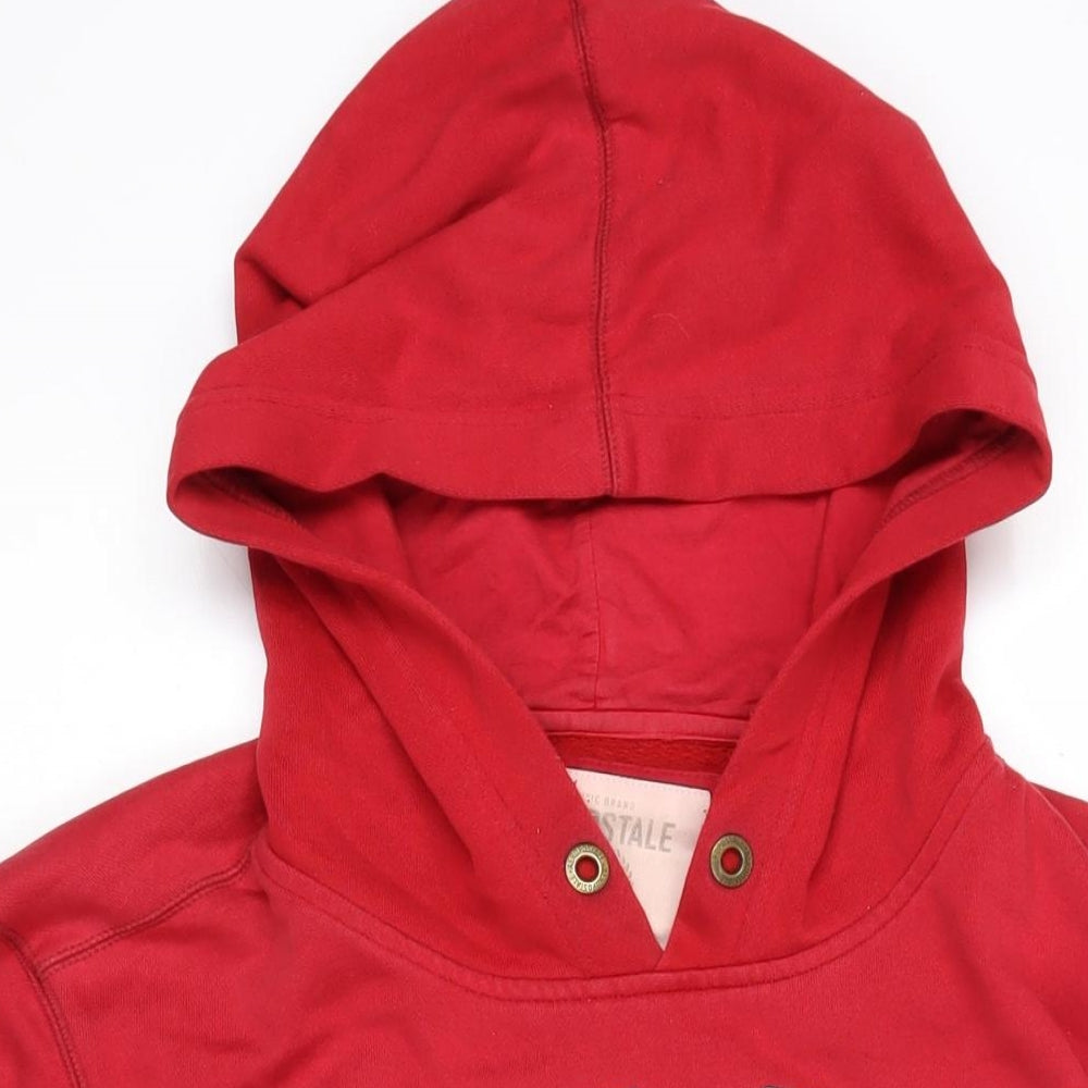 Aeropostale Mens Red Polyamide Pullover Hoodie Size M - Aeropostale logo