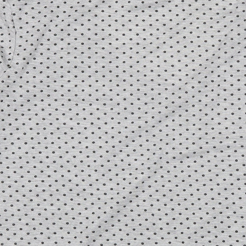 Louche Womens Grey Polka Dot Polyester Basic T-Shirt Size 10 Sweetheart