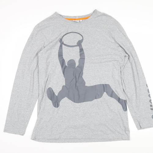 Sports Traider Mens Grey Cotton Pullover Sweatshirt Size XL - Hoops Aid