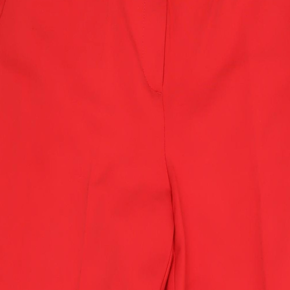 Boden Womens Red Viscose Trousers Size 10 L31 in Regular Zip