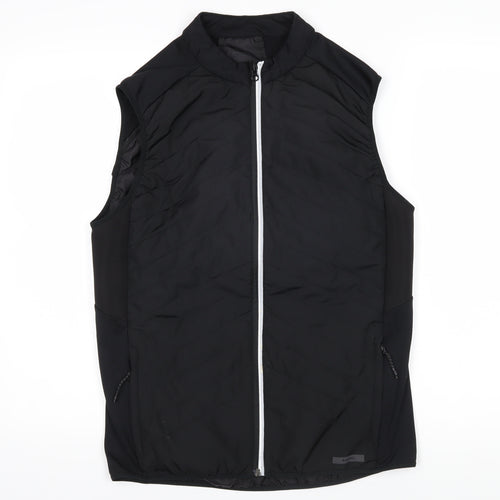 DECATHLON Womens Black Gilet Waistcoat Size L Zip
