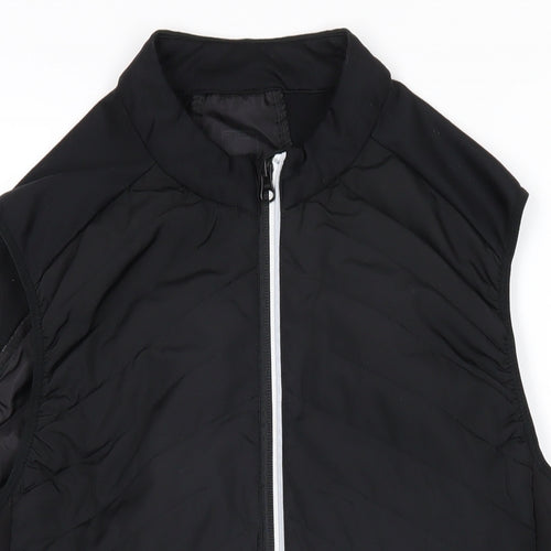 DECATHLON Womens Black Gilet Waistcoat Size L Zip