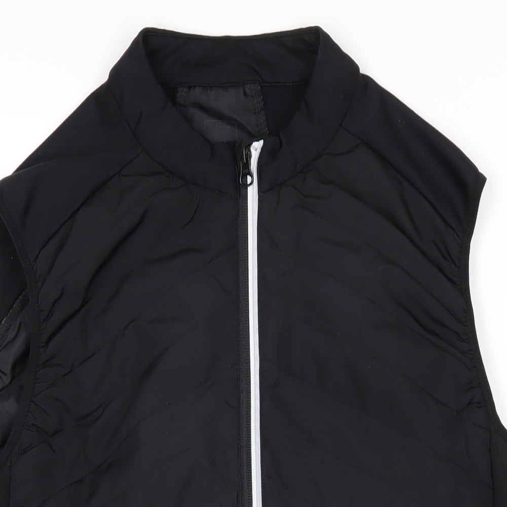 DECATHLON Womens Black Gilet Waistcoat Size L Zip