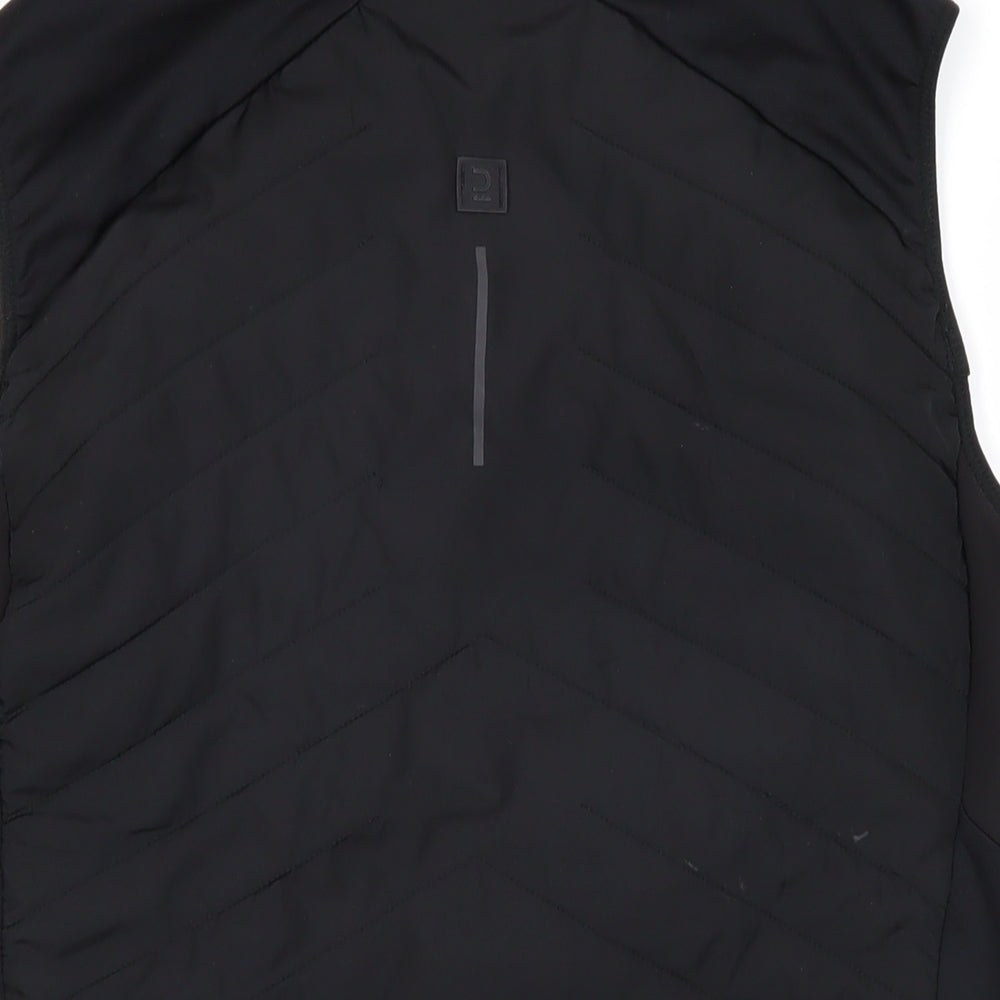 DECATHLON Womens Black Gilet Waistcoat Size L Zip