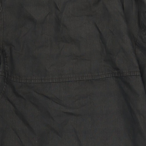 Gap Womens Grey Herringbone Overcoat Coat Size 12 Zip