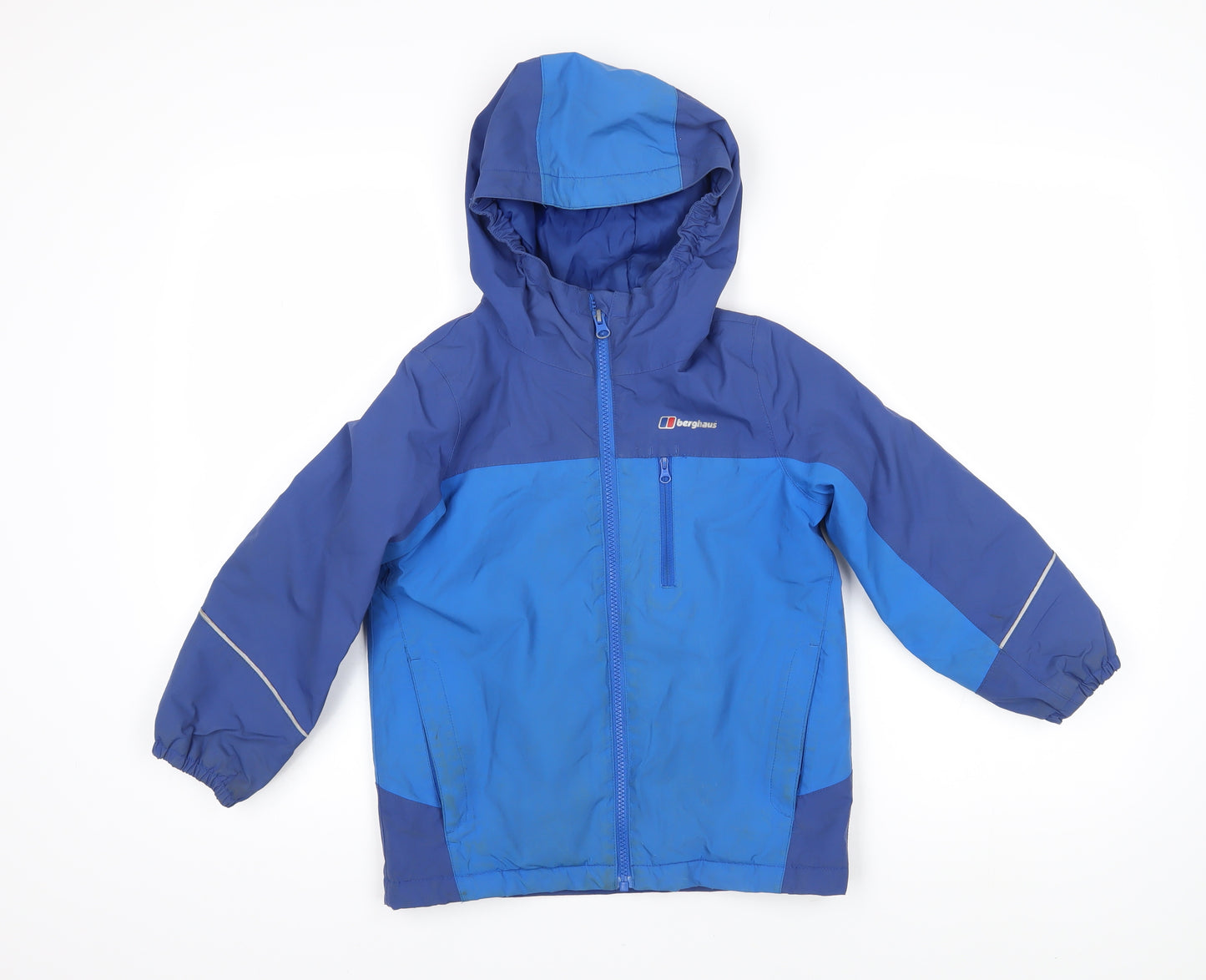 Berghaus Boys Blue Colourblock Jacket Coat Size 5-6 Years Zip