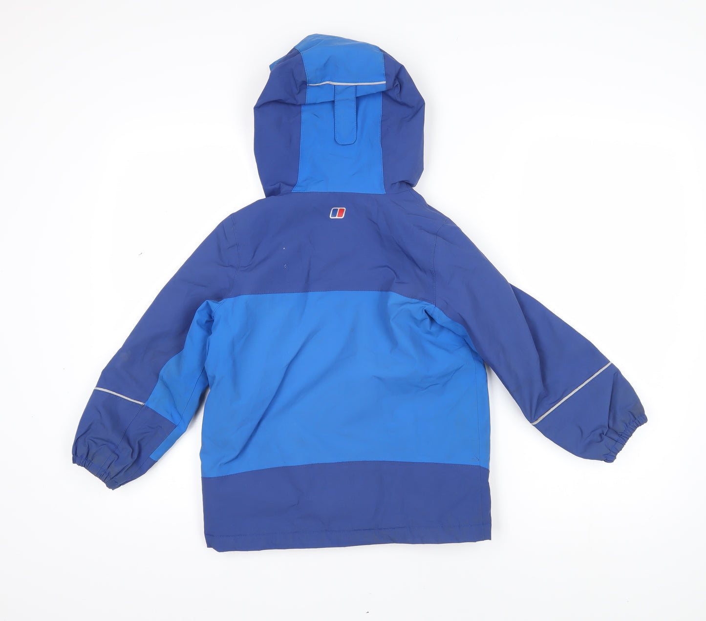 Berghaus Boys Blue Colourblock Jacket Coat Size 5-6 Years Zip