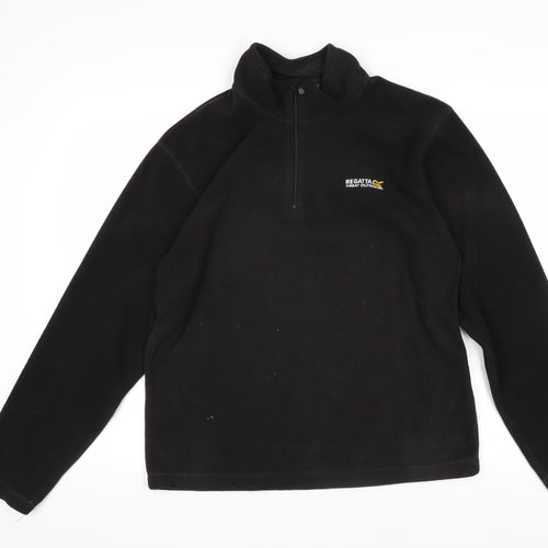 Regatta Mens Black Polyester Pullover Sweatshirt Size M