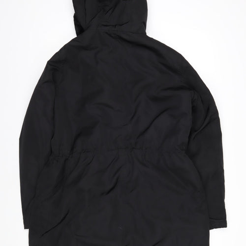 Gap Womens Black Overcoat Coat Size L Zip
