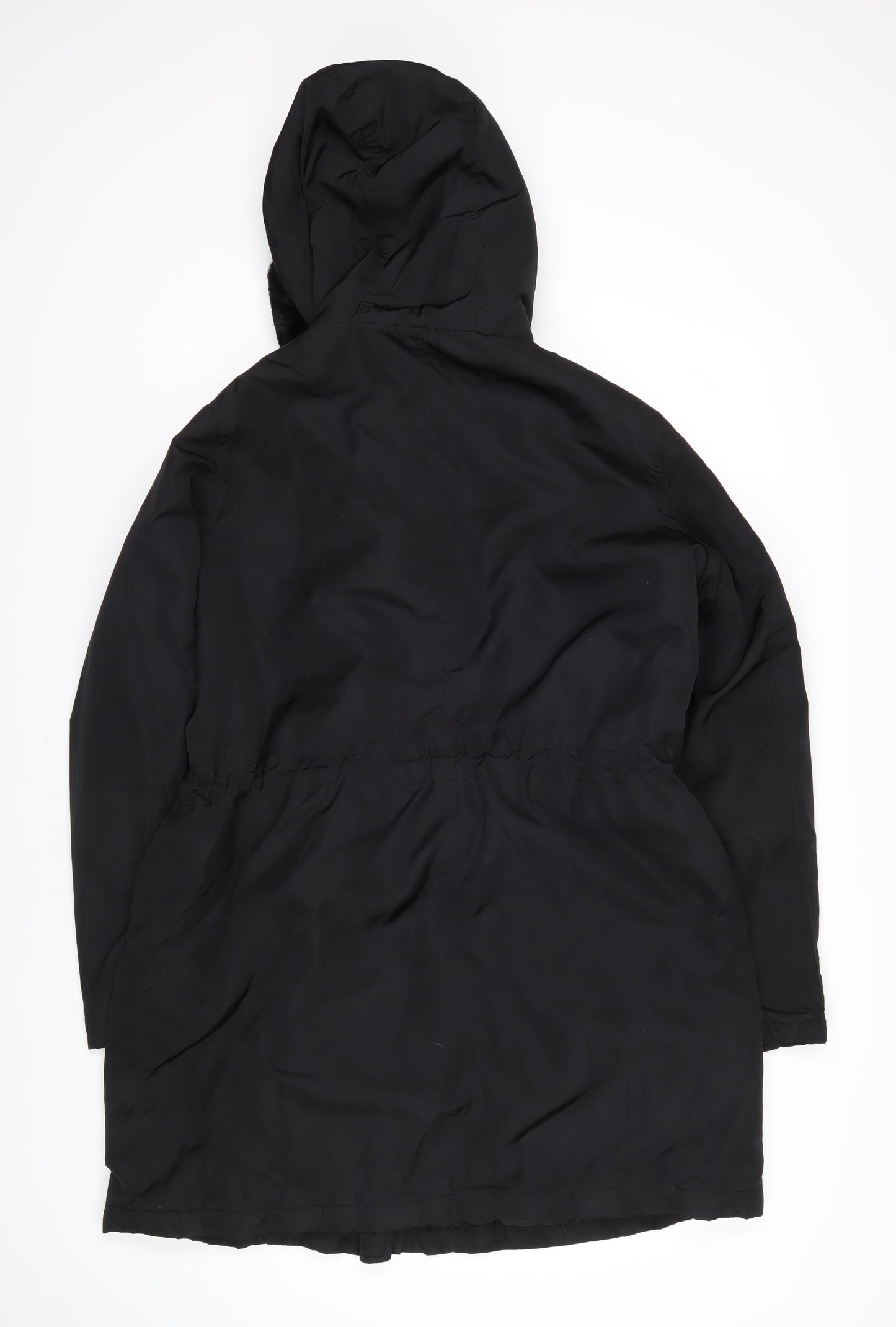 Gap Womens Black Overcoat Coat Size L Zip