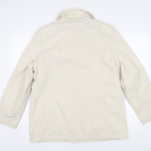 EWM Womens Beige Jacket Coat Size 16 Button