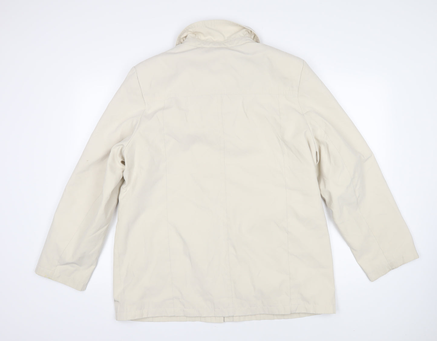 EWM Womens Beige Jacket Coat Size 16 Button