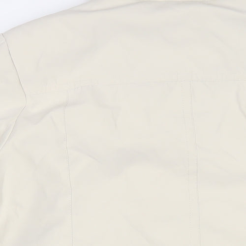 EWM Womens Beige Jacket Coat Size 16 Button