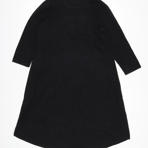 COS Womens Black Cotton A-Line Size M Scoop Neck Pullover