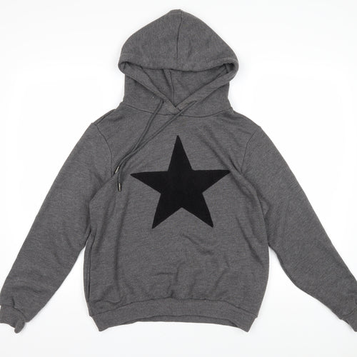 Moocci Womens Grey Polycotton Pullover Hoodie Size S Pullover - Star