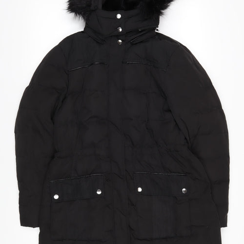 Maine Womens Black Jacket Coat Size 14 Zip