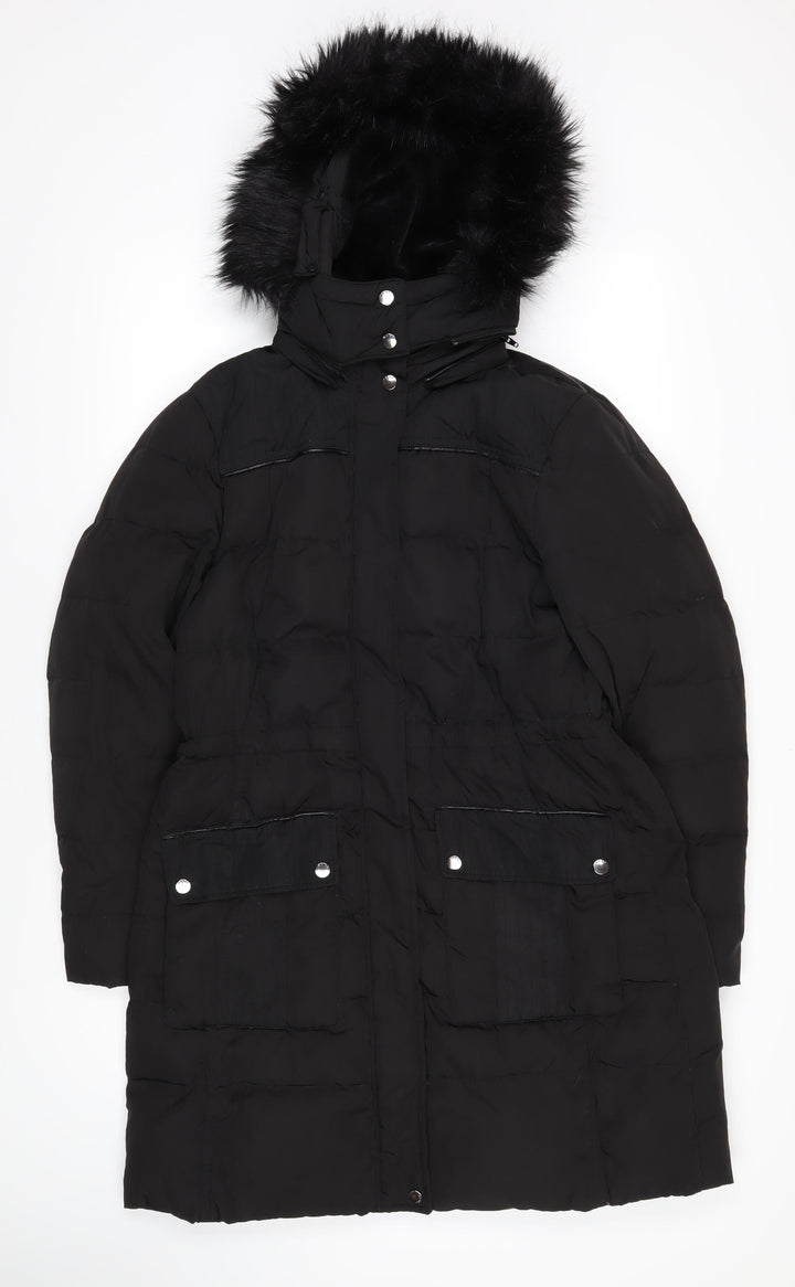Maine Womens Black Jacket Coat Size 14 Zip