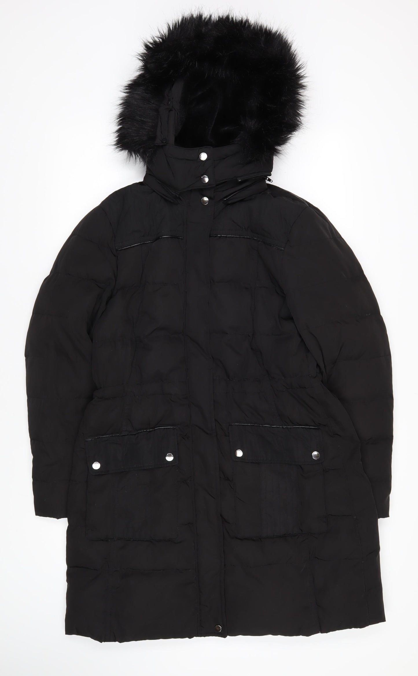 Maine Womens Black Jacket Coat Size 14 Zip