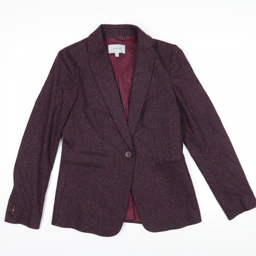 Jigsaw Womens Purple Jacket Blazer Size 10 Button