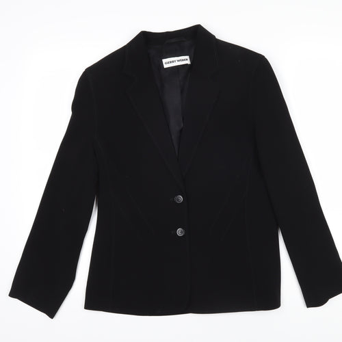 Gerry Weber Womens Black Jacket Blazer Size 10 Button