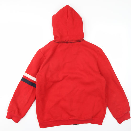 Polo Ralph Lauren Mens Red Cotton Full Zip Hoodie Size M