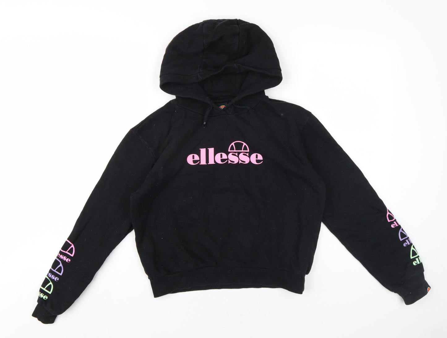 ellesse Girls Black Cotton Pullover Hoodie Size 12-13 Years Pullover
