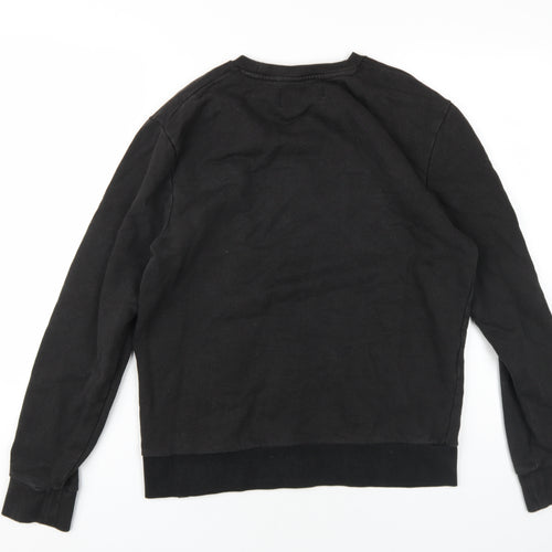 Calvin Klein Mens Black Cotton Pullover Sweatshirt Size M