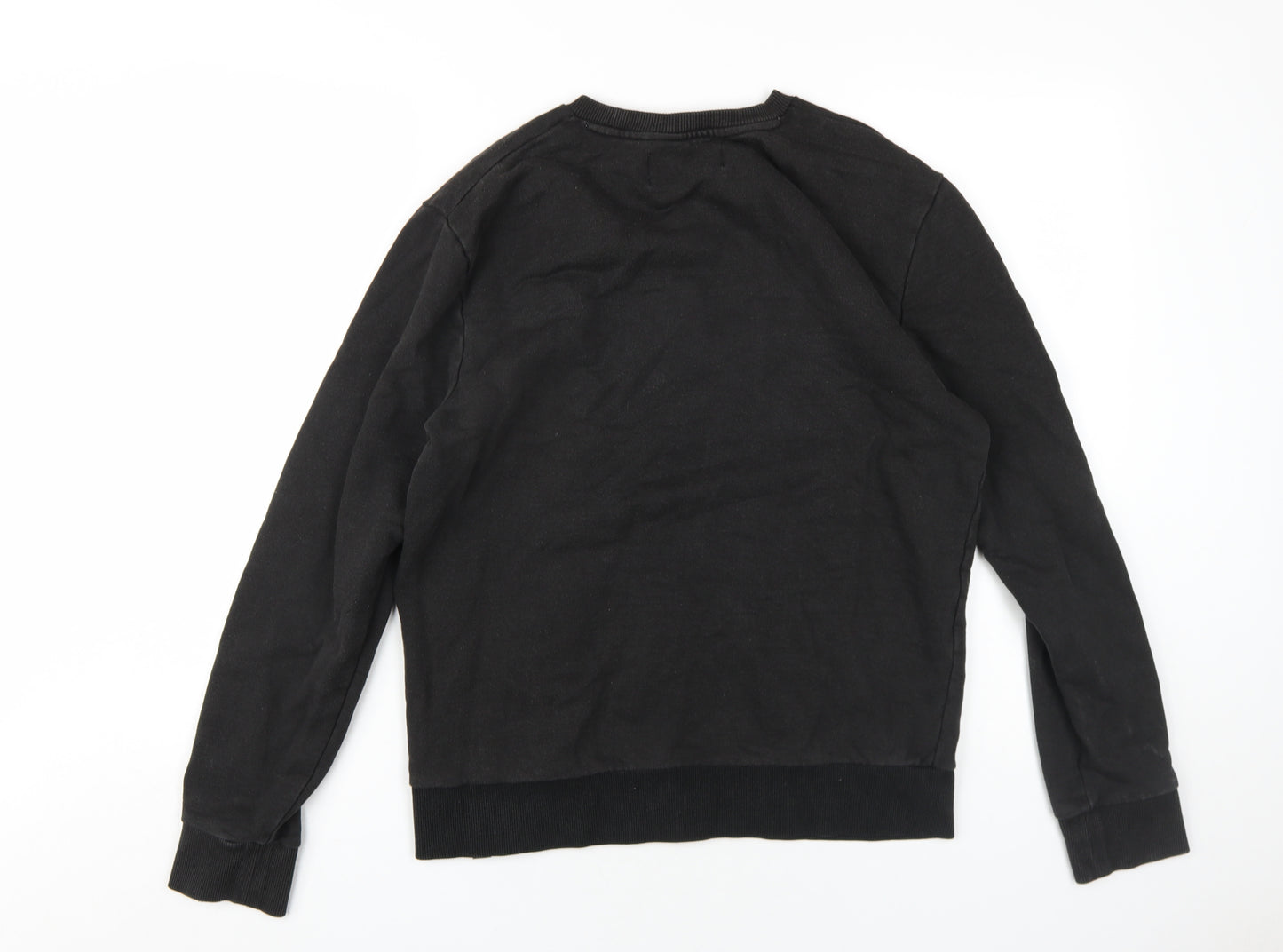 Calvin Klein Mens Black Cotton Pullover Sweatshirt Size M