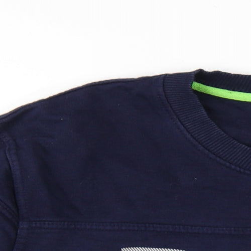 HUGO BOSS Mens Blue Cotton Pullover Sweatshirt Size L