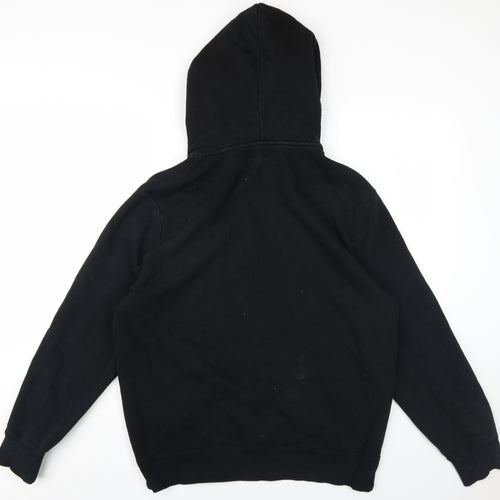 Converse Mens Black Cotton Full Zip Hoodie Size L