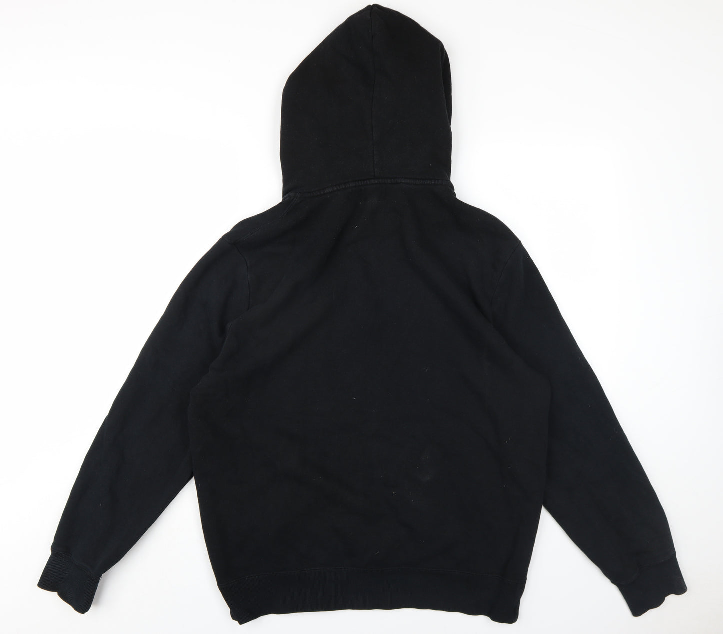 Converse Mens Black Cotton Full Zip Hoodie Size L