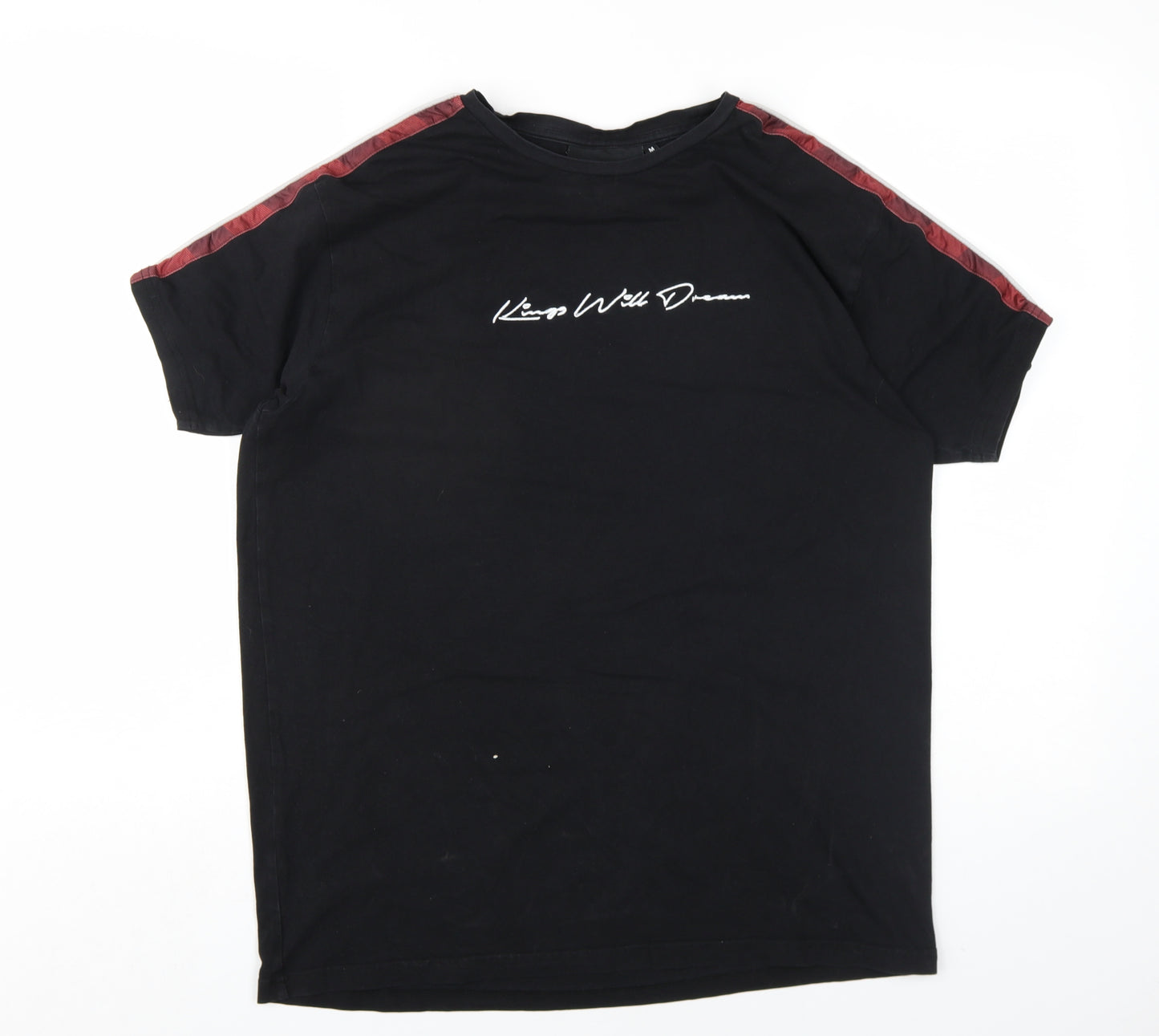Kings Will Dream Mens Black Cotton T-Shirt Size M Round Neck