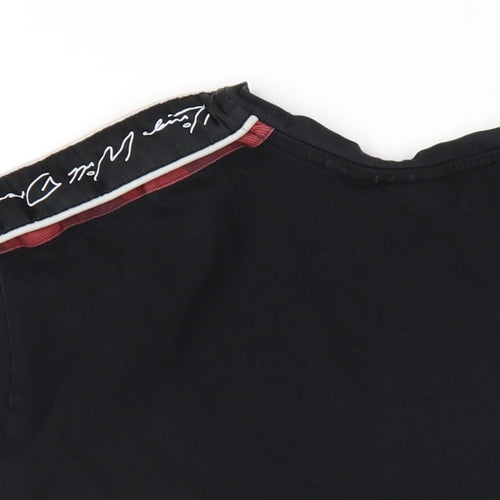 Kings Will Dream Mens Black Cotton T-Shirt Size M Round Neck