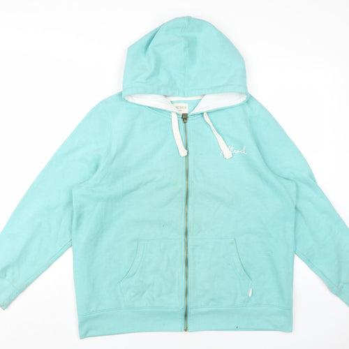 Saltrock Womens Blue Cotton Full Zip Hoodie Size 16 Zip