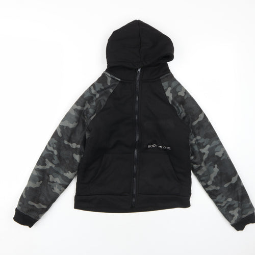 Body Glove Boys Black Camouflage Polyester Full Zip Hoodie Size 10-11 Years Zip