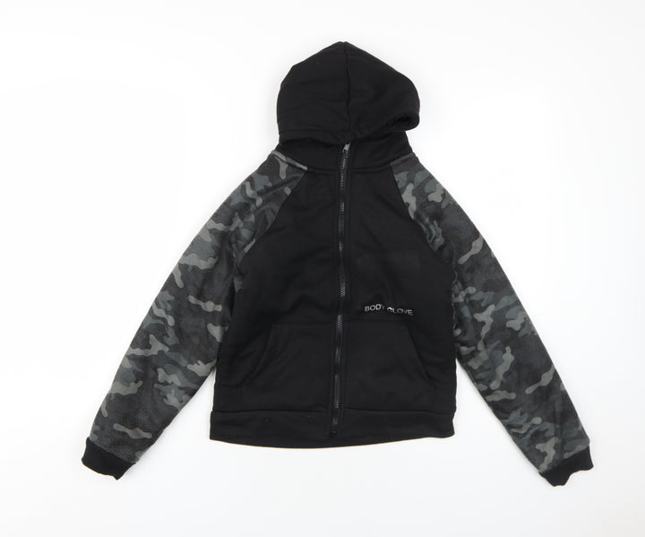 Body Glove Boys Black Camouflage Polyester Full Zip Hoodie Size 10-11 Years Zip