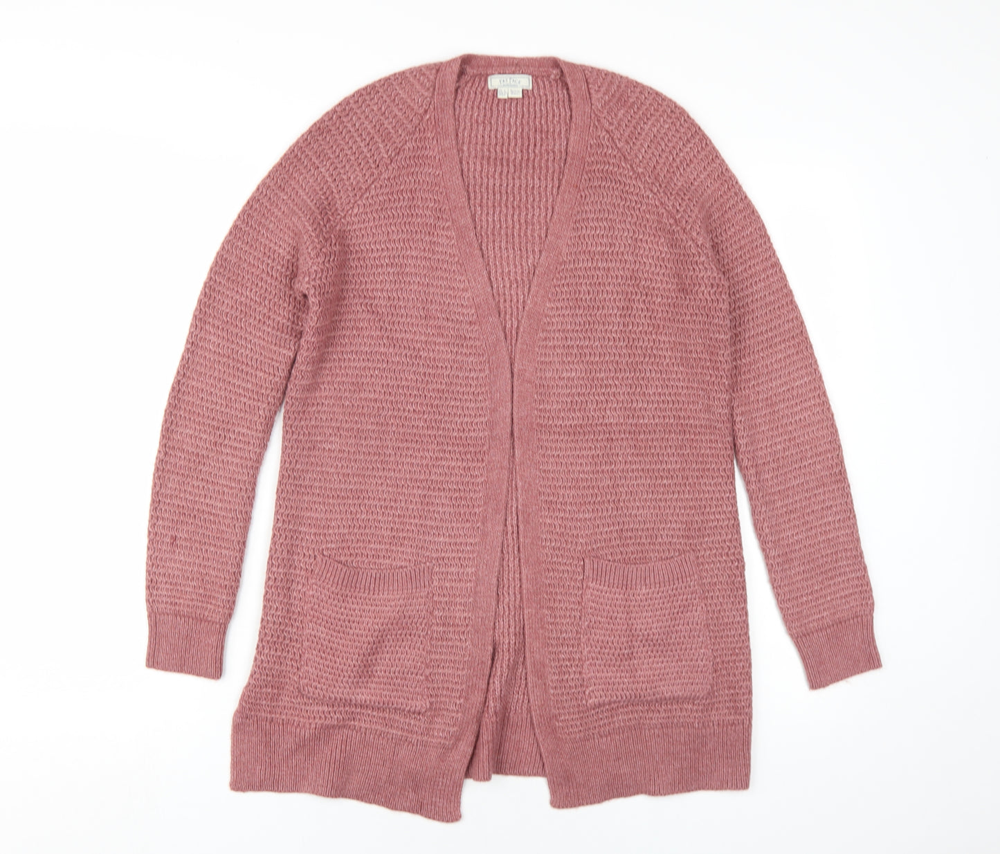 Fat Face Womens Pink V-Neck Acrylic Cardigan Jumper Size 6