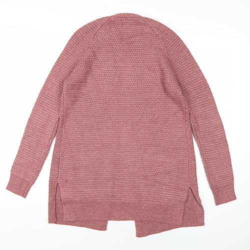 Fat Face Womens Pink V-Neck Acrylic Cardigan Jumper Size 6