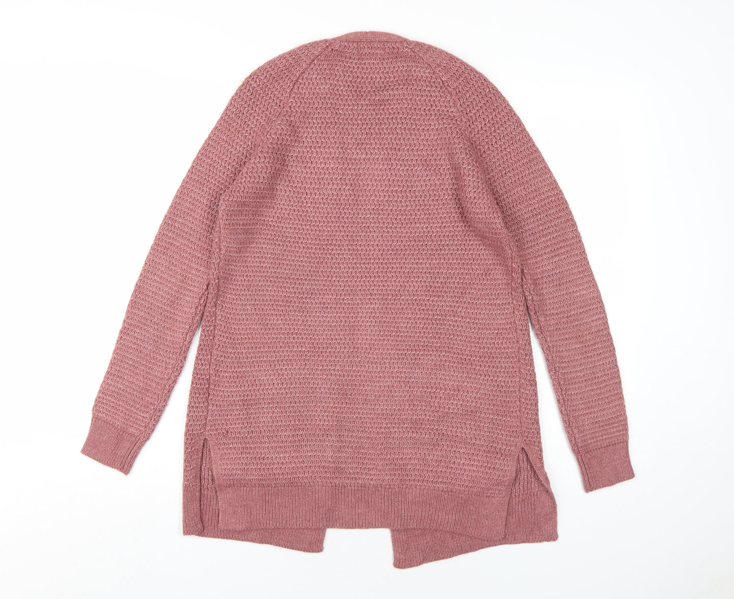 Fat Face Womens Pink V-Neck Acrylic Cardigan Jumper Size 6