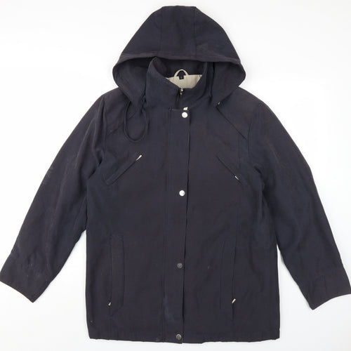 Eliza Gray Womens Grey Jacket Coat Size 12 Zip