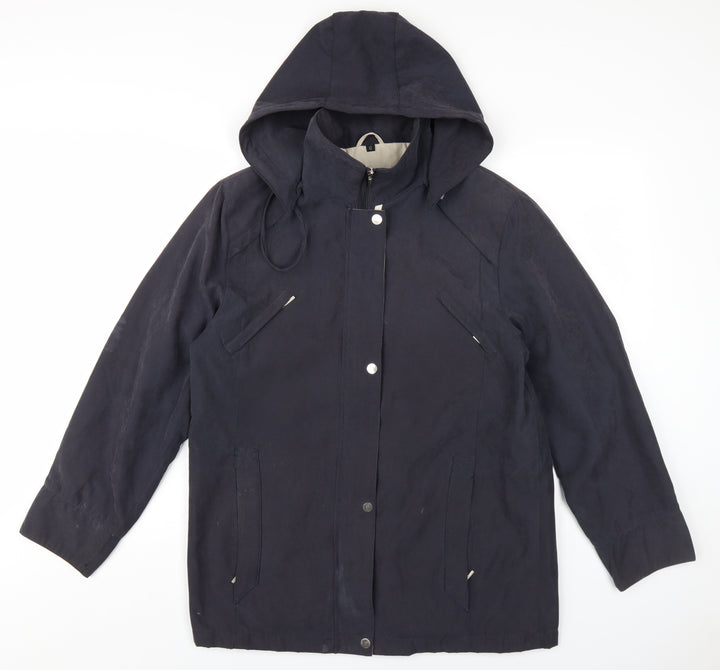 Eliza Gray Womens Grey Jacket Coat Size 12 Zip