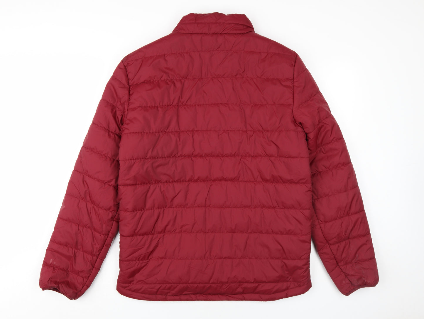 Freedom Trail Mens Red Puffer Jacket Coat Size S Zip