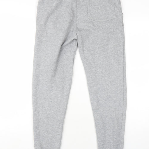 Jack Wills Mens Grey Cotton Jogger Trousers Size XS L30 in Regular Drawstring