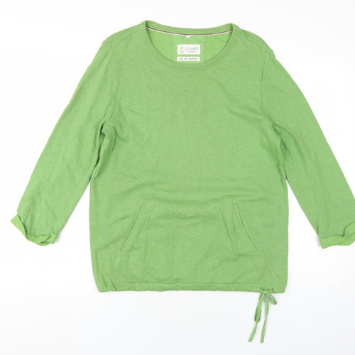 Seasalt Womens Green Cotton Pullover Sweatshirt Size 10 Pullover