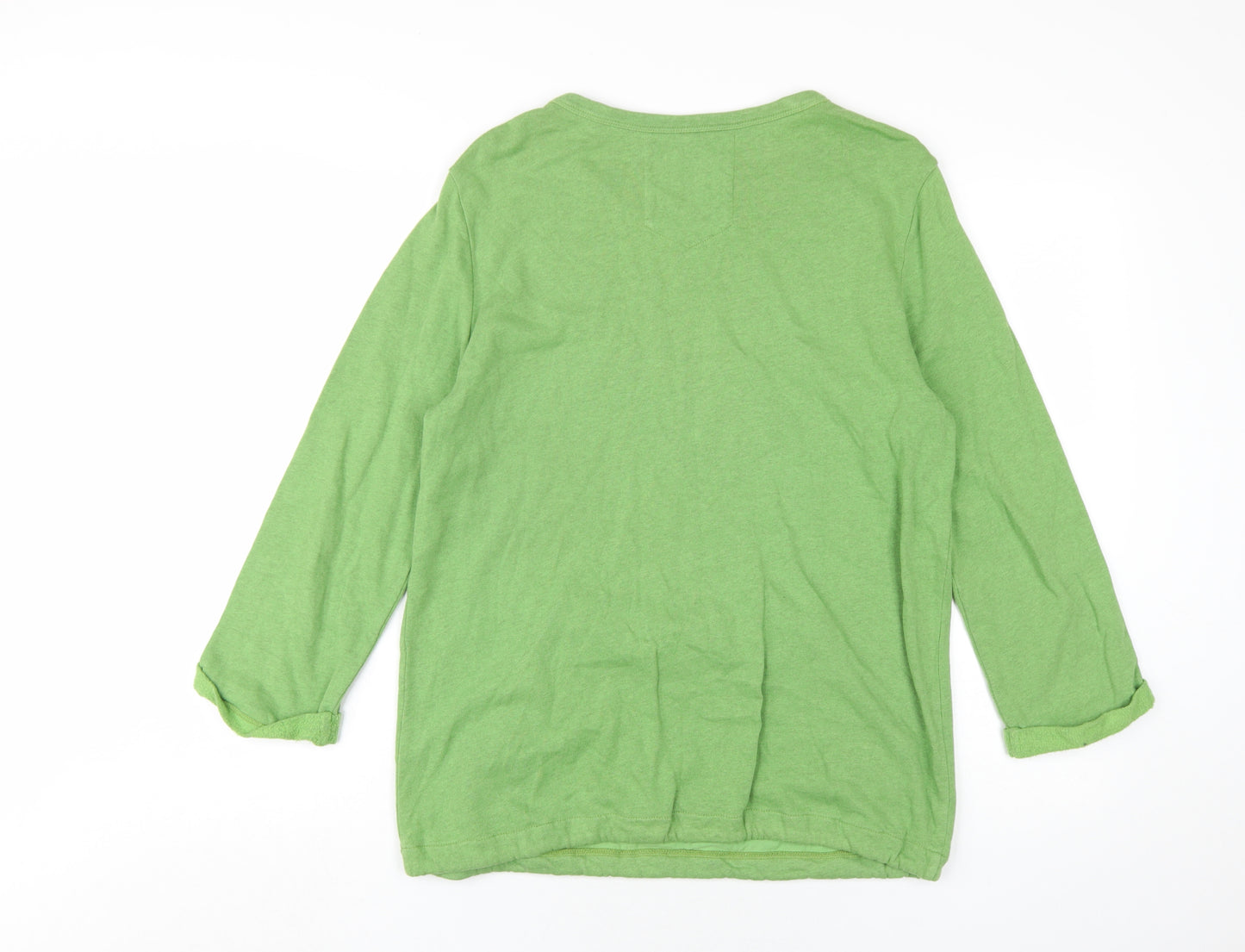 Seasalt Womens Green Cotton Pullover Sweatshirt Size 10 Pullover