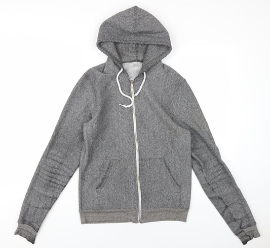 American Apparel Womens Grey Polyester Full Zip Hoodie Size S Zip