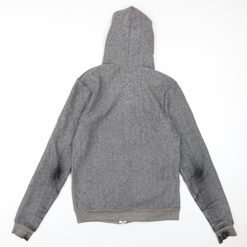 American Apparel Womens Grey Polyester Full Zip Hoodie Size S Zip